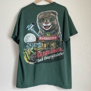 1998 Budweiser weasle and camelion assasinate...I said congratulate t-shirt